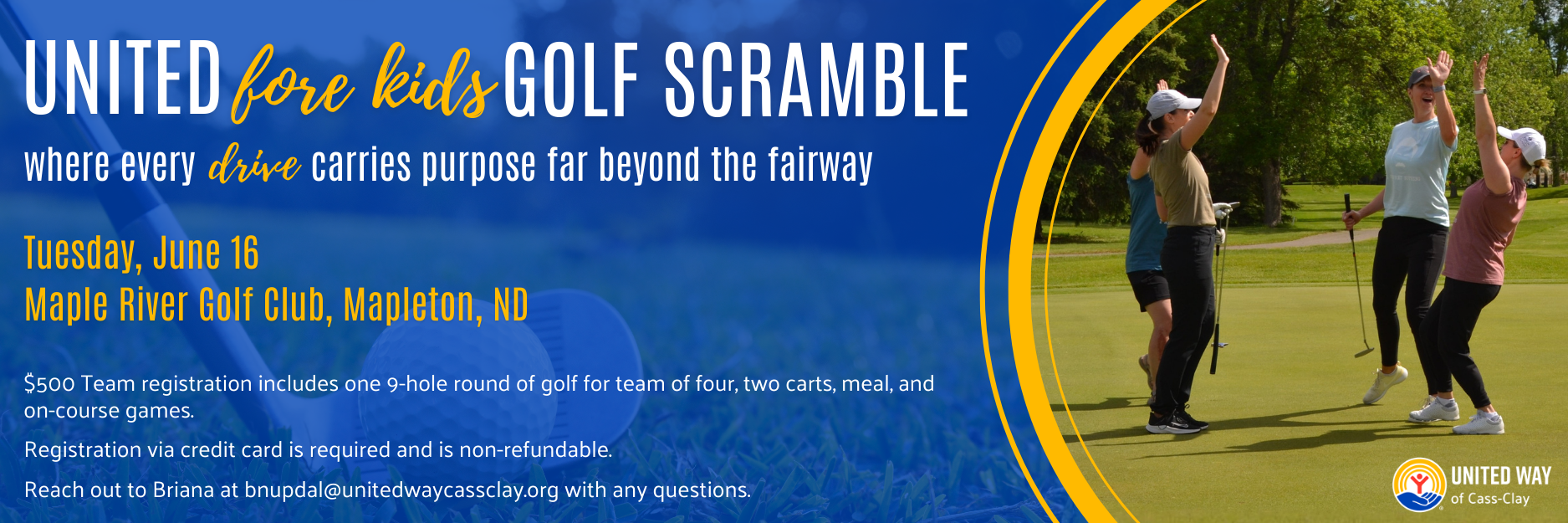 2026 Golf Scramble Landing Page Header